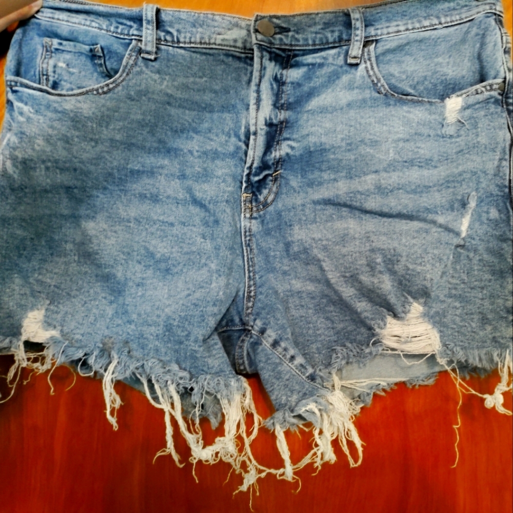 Plus Size Ripped High Waisted Jeans